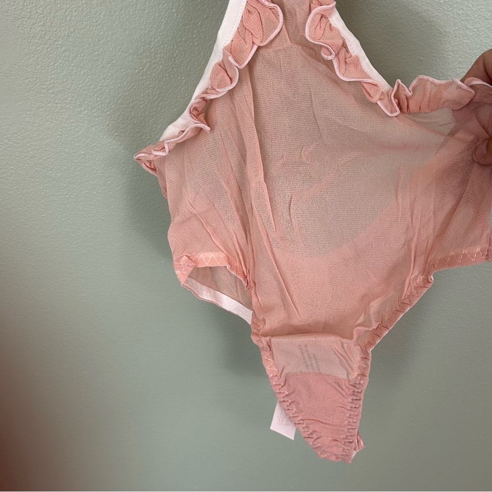 NWT we are hah free people key to your heart bodysuit womens pink - Picture 8 of 12